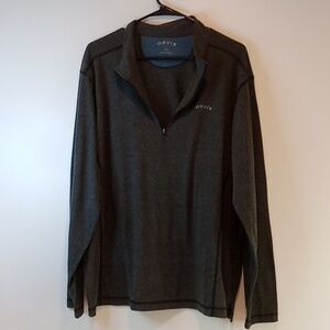 Orvis 1/4 Zip Pullover Lightweight Sweater Jacket Shirt Grey Men's Sz XXL NICE!
